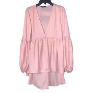 CHIFFON BLUSH PINK BLOUSE